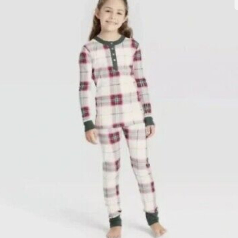 NWT Hearth & Hand With Magnolia Holiday Plaid Kids Pajama Set
